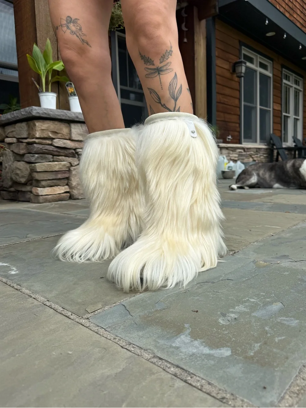 Vintage Deadstock Tecnica Yaghi “Yeti” Long Fur Snow Boots